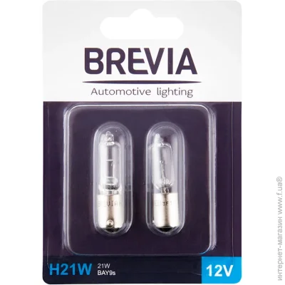   Brevia H21W 12V 21W BAY9s, 2 (12329B2)