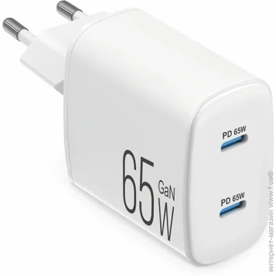   Brevia ePowerGaN PD65W 2xUSB-C White (44065GDCW)
