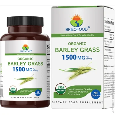   Brieofood  -    Organic Barley Grass 1500mg 90  (4384308295)