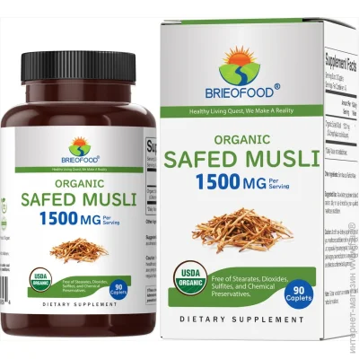   Brieofood  -    Organic Safed Musli 1500mg 90  (4384308257)