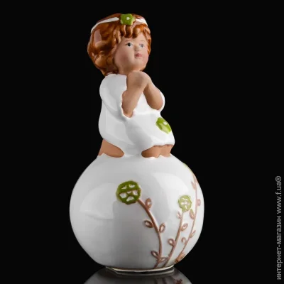 Декоративные фигурки и статуэтки Brille Фигурка "Ангел на мячике" QF68 (D7-003) Декоративные фигурки и статуэтки Brille Фигурка "Ангел на мячике" QF68 (D7-003)