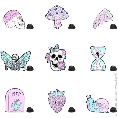  Broche   Halloween Skull  BRGV114162