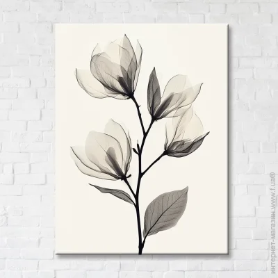 Brushme Картина на полотні Квіти 2 з чорною рамкою 75x100 см FNK0122024_RN45-17 Brushme Картина на полотні Квіти 2 з чорною рамкою 75x100 см FNK0122024_RN45-17