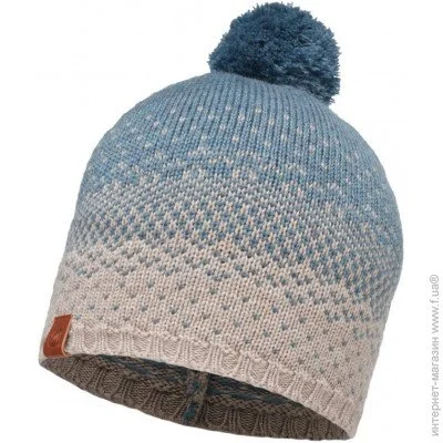  Buff Knitted Hat Mawi Stone Blue (1033-BU 2010.754.10)