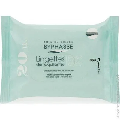   Byphasse Make-up Remover Wipes Aloe Vera Sensitive Skin 20 