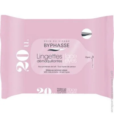   Byphasse Make-up Remover Wipes Milk Proteins All Skin Types 20 