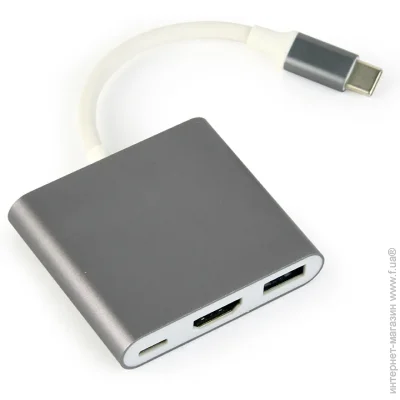   Cablexpert (A-CM-HDMIF-02-SG) USB-C-HDMI/USB/USB-C