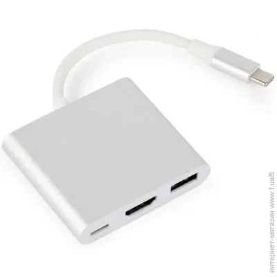   Cablexpert (A-CM-HDMIF-02-SV) USB-C-HDMI/USB/USB-C