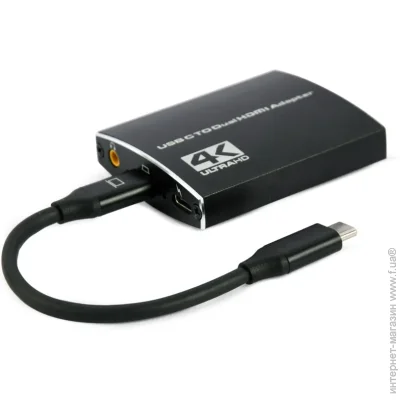  Cablexpert USB-C  2xHDMI M 3.5 mm Jack (A-CM-HDMIF2-01)