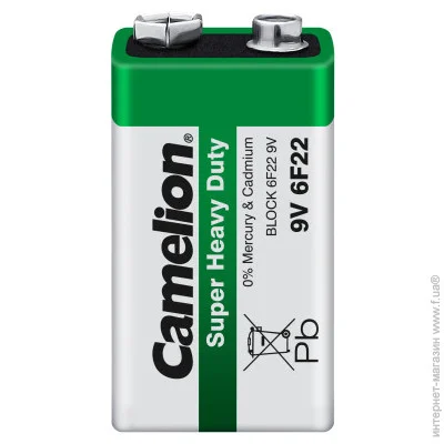  Camelion 6F22 / Shrink ( Green ) (6F22-SP1G)