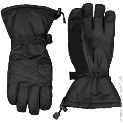 Campagnolo  Men's Padded Ski Gloves Black M (1097-6525504-U901 9)