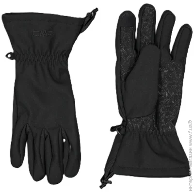 Campagnolo  Women's Softshell Touchscreen Gloves Black S (1097-6524828-U901 6,5)