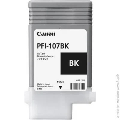  Canon PFI-107 Black, 130 (6705B001) Black 130 