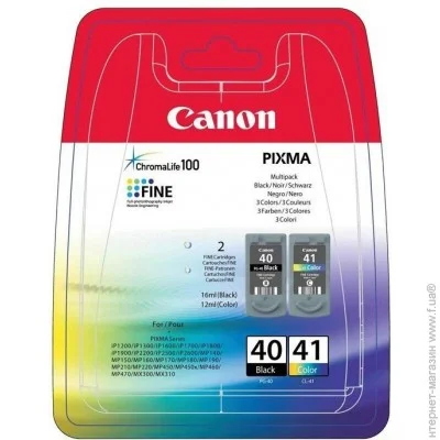   Canon PG-40Bk/CL-41 MultiPack (0615B043) Black, Cyan, Magenta, Yellow 28 