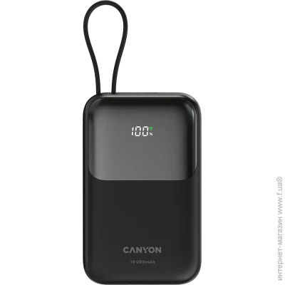  Canyon OnPower 101 built-in cable 10000 mAh PD22.5W Black (CNS-CPB101BK)