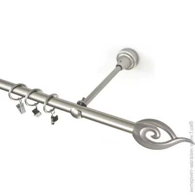 Cardinal Комплект карнизу Галея d19 160 см сатин нікель Cardinal Комплект карнизу Галея d19 160 см сатин нікель