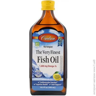   Carlson Labs '    The Very Finest Fish Oil Lemon Carlson 500    (CL1545)