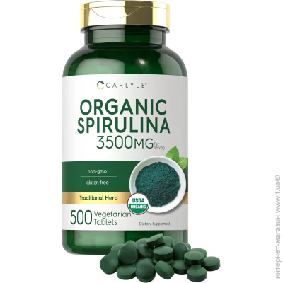   Carlyle Nutritionals  -   Organic Spirulina 500  (4384307925)