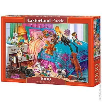 Пазл классический Castorland Пазлы «Щенячий погром» 1000 элементов (C-104475) Пазл классический Castorland Пазлы «Щенячий погром» 1000 элементов (C-104475)