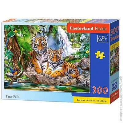 Пазл Castorland Пазлы «Тигры у водопада» 300 элементов (B-030385) Пазл Castorland Пазлы «Тигры у водопада» 300 элементов (B-030385)