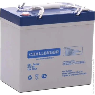 Аккумулятор для ИБП Challenger Аккумулятор гелевый GEL G12-55, 12 В 55 Ач Аккумулятор для ИБП Challenger Аккумулятор гелевый GEL G12-55, 12 В 55 Ач