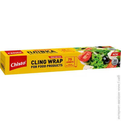 Пленка для продуктов Chisto Пленка д/пищевых продуктов 30м+ перфорация (4823098414742) Пленка для продуктов Chisto Пленка д/пищевых продуктов 30м+ перфорация (4823098414742)