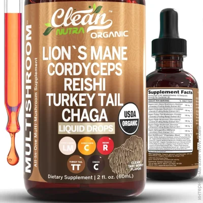   Clean Nutraceuticals  -    Mushroom Supplement Liquid Drops 60  (4384307853)