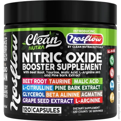 Clean Nutraceuticals  -   NosFlow Nitric Oxide 120  (4384307866)