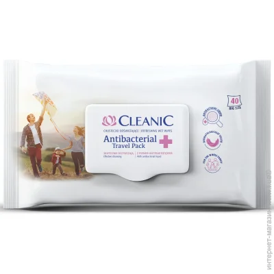 Cleanic   Antibacterial Travel Pack 40 .
