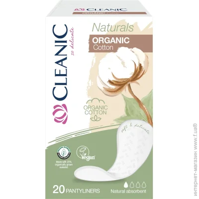   Cleanic   Naturals Organic Cotton 20 .