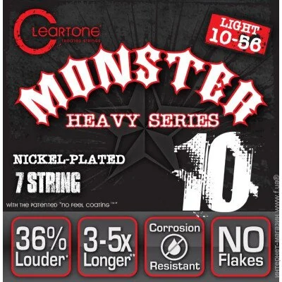      Cleartone 9410-7 Monster Heavy Series Nickel-Plated Electric 7-Strings Light 10/56