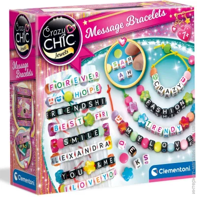    Clementoni "Message Bracelets",  "Crazy Chic" (18634)