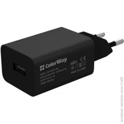     ColorWay 1USB AUTO ID 2A (10W)  (CW-CHS012-BK)