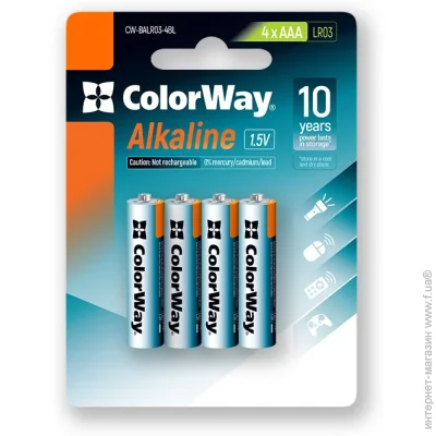  ColorWay Alkaline Power  AAA (4 ) blister (CW-LR03-4BL)