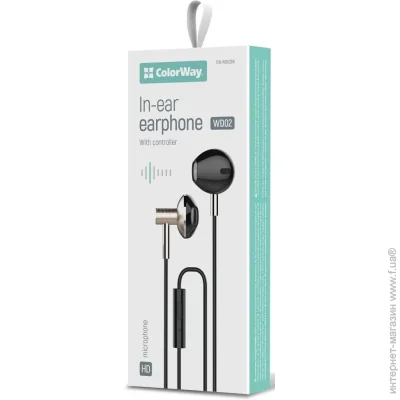  Colorway Slim 3.5 mm Wired Earphone Blast 2 Black (CW-WD02BK)