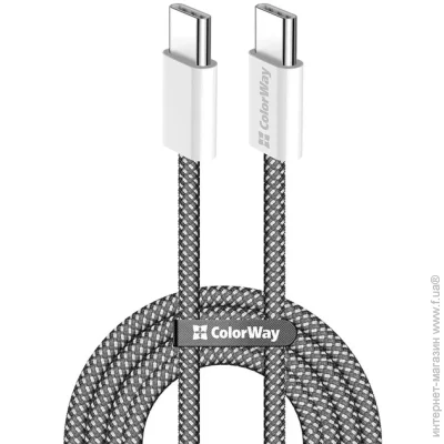  Colorway USB-C to USB-C 1.0m 60W 3.0 black (CW-CBPDCC061-BK)