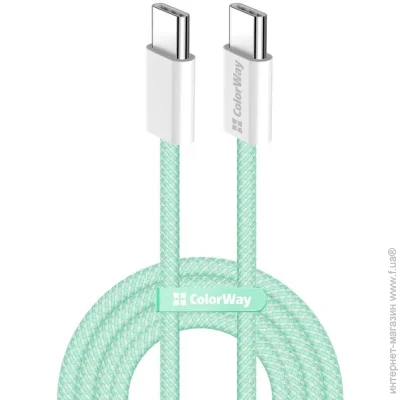  Colorway USB-C to USB-C 1.0m 60W 3.0 green (CW-CBPDCC061-G)