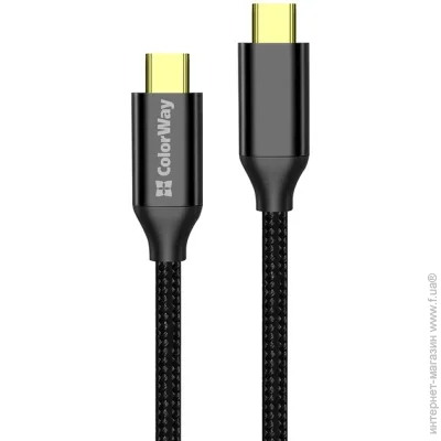  Colorway USB-C to USB-C 1.0m USB3.2 100W 5 black (CW-CBPDCC062-BK)