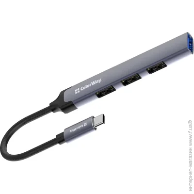 USB- USB  ColorWay USB-C 4--1 USB2.03/USB3.0 (CW-HUB04)