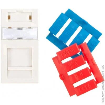   Commscope Face plate 22,5x45 for 1 Modular Jack RJ45 SL, with dust sutter, Flat, white (1711349-1)