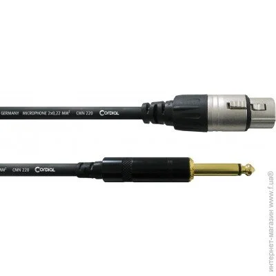 ̳  Jack 6.3 Mono  XLR Female 7.5 Cordial CCM 7,5 FP