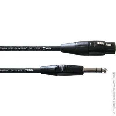    Jack 6.3  XLR Female 6 Cordial CIM 6 FV