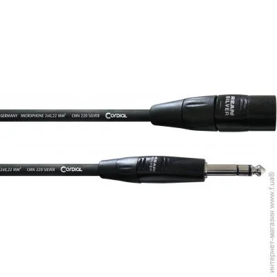     Jack 6.3  XLR Male 6 Cordial CIM 6 MV