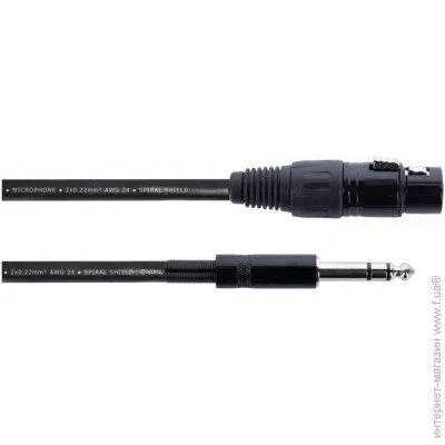  Jack 6.3 - XLR Female 6 Cordial EM 6 FV
