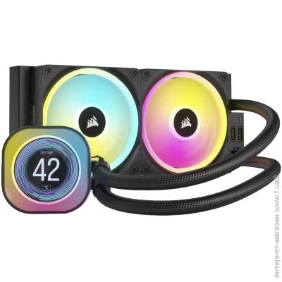    Corsair iCUE Link H100i LCD RGB Liquid CPU Cooler Black (CW-9061007-WW)