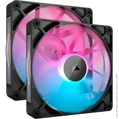  Corsair iCUE Link RX140 RGB PWM Twin Pack (CO-9051020-WW) Black