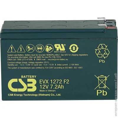    CSB EVX1272F2 12V/7.2Ah GEL