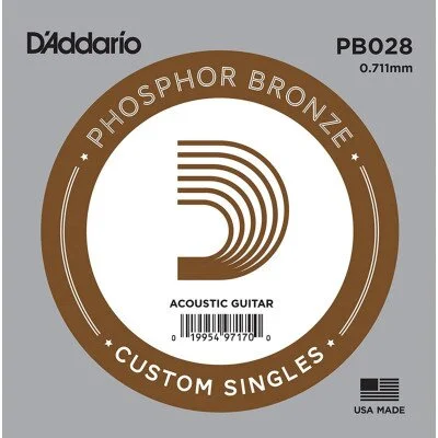 D'Addario  D "Addario PB028 Phosphor Bronze .028