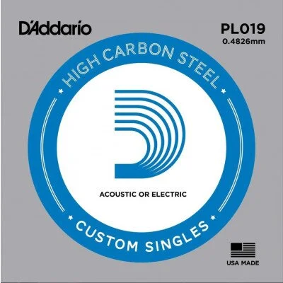 D'Addario  D"Addario PL019 Plain Steel .019