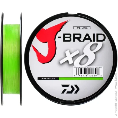 Daiwa  J-Braid X8 150 m 12.0 kg 0.18 mm 1.5 Green Lime (1102-12750-018)